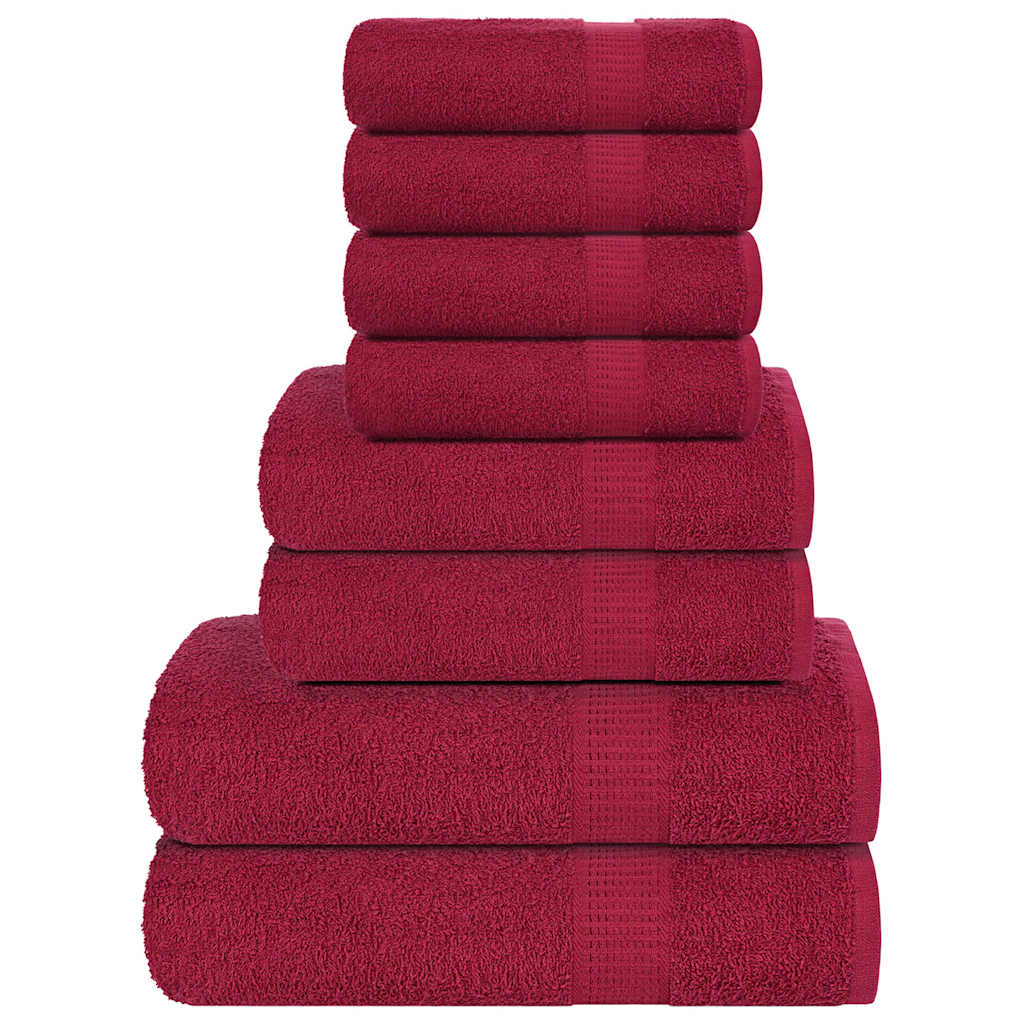 vidaXL 8-delige Handdoekenset 360 g/m² 100% katoen antracietkleurig - Aashly