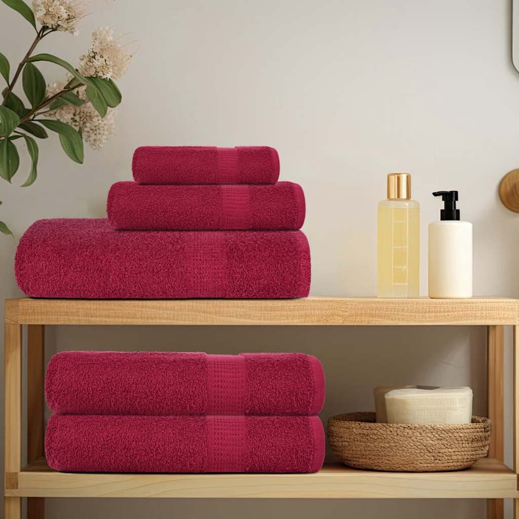 vidaXL 8-delige Handdoekenset 360 g/m² 100% katoen antracietkleurig - Aashly