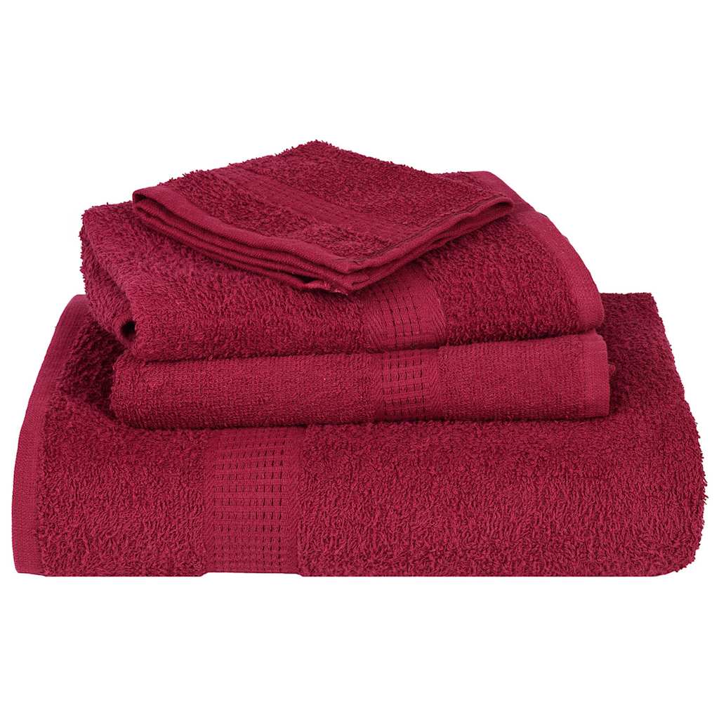 vidaXL 8-delige Handdoekenset 360 g/m² 100% katoen antracietkleurig - Aashly