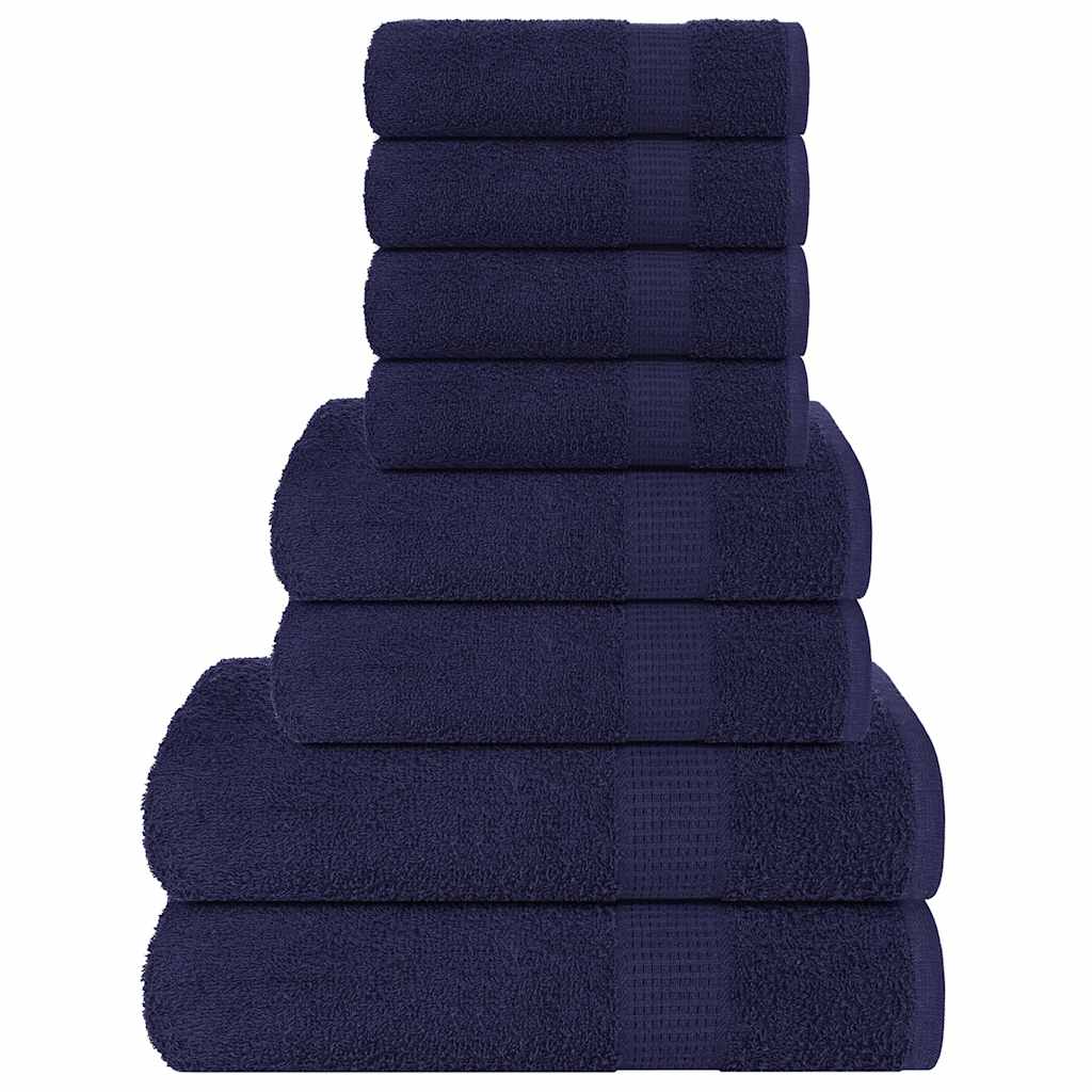 vidaXL 8-delige Handdoekenset 360 g/m² 100% katoen antracietkleurig - Aashly