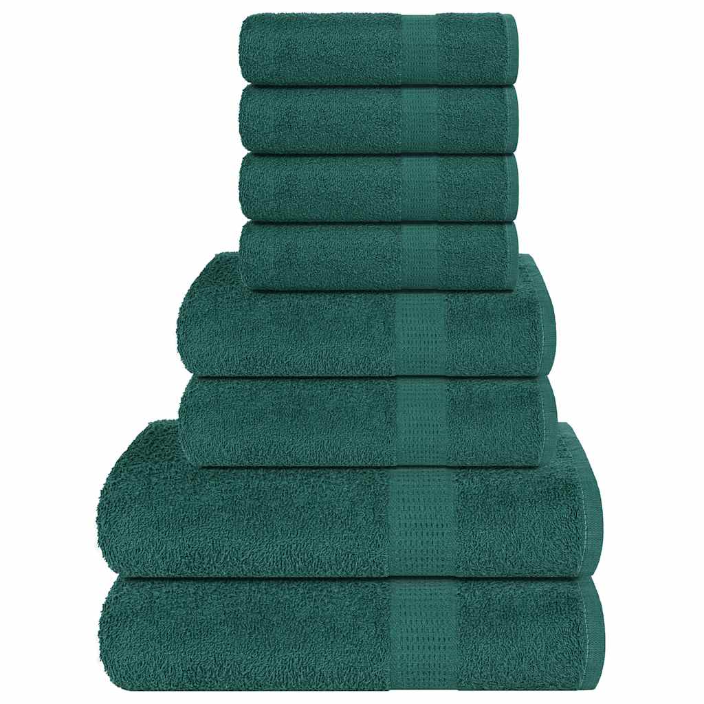vidaXL 8-delige Handdoekenset 360 g/m² 100% katoen antracietkleurig - Aashly