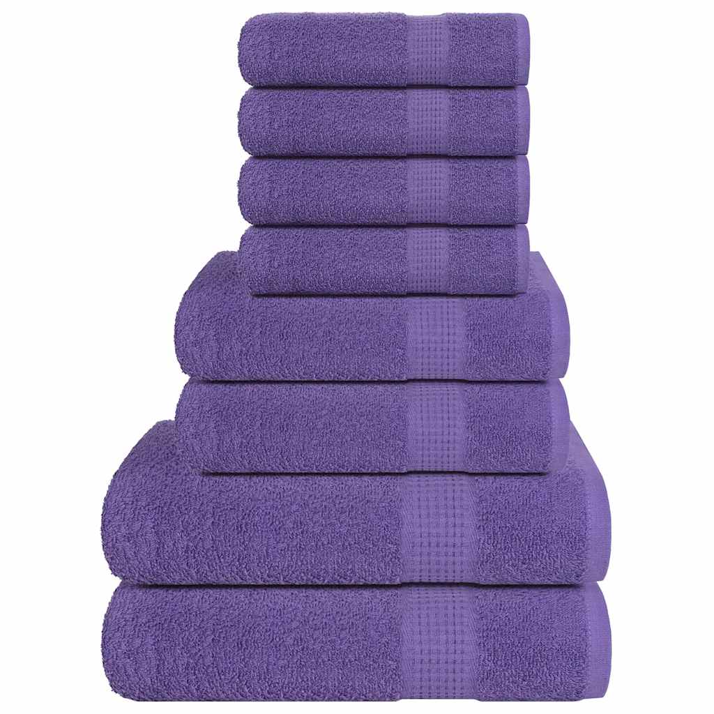 vidaXL 8-delige Handdoekenset 360 g/m² 100% katoen antracietkleurig - Aashly