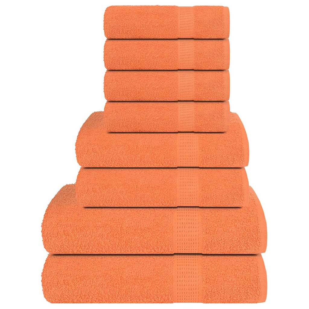 vidaXL 8-delige Handdoekenset 360 g/m² 100% katoen antracietkleurig - Aashly
