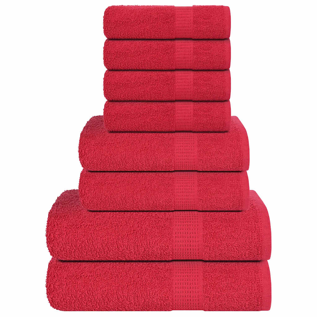 vidaXL 8-delige Handdoekenset 360 g/m² 100% katoen antracietkleurig - Aashly