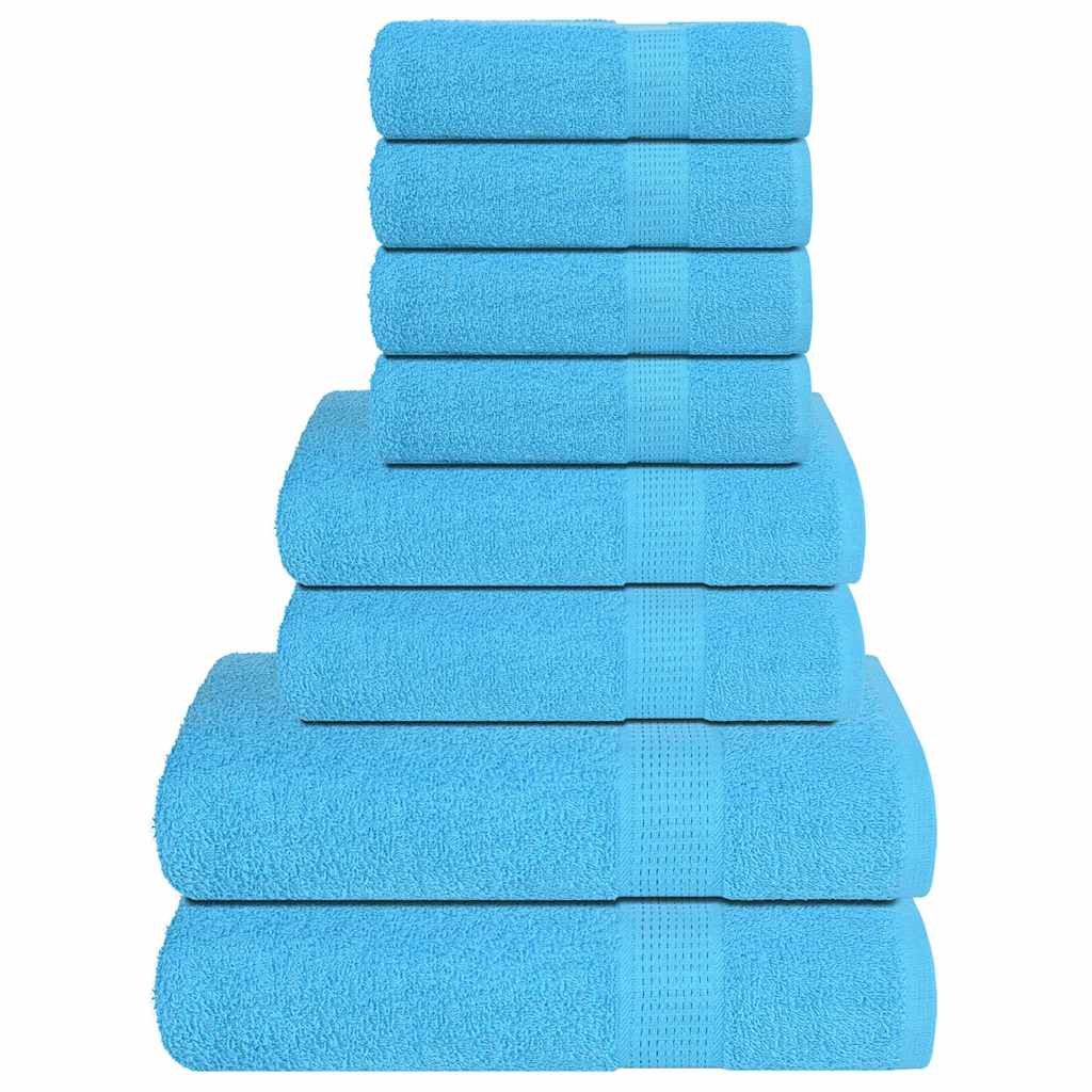 vidaXL 8-delige Handdoekenset 360 g/m² 100% katoen antracietkleurig - Aashly