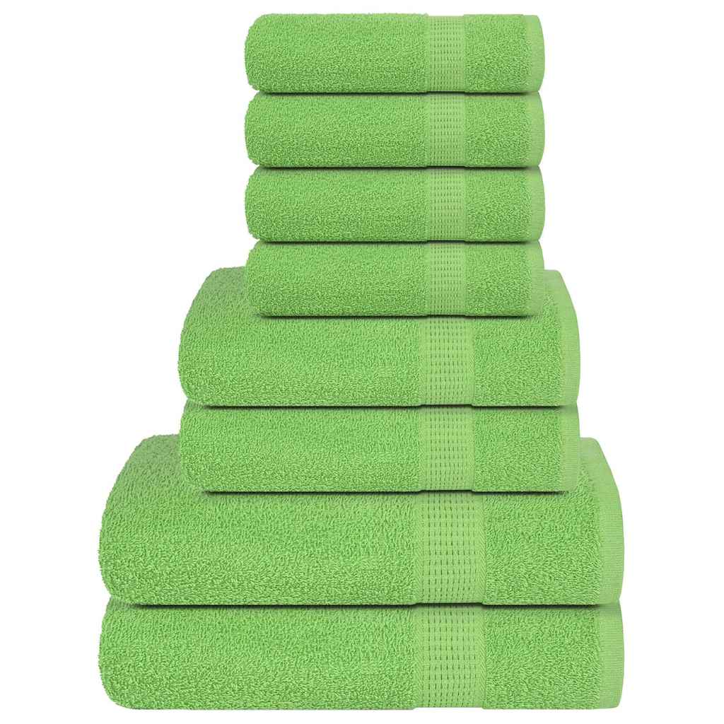 vidaXL 8-delige Handdoekenset 360 g/m² 100% katoen antracietkleurig - Aashly