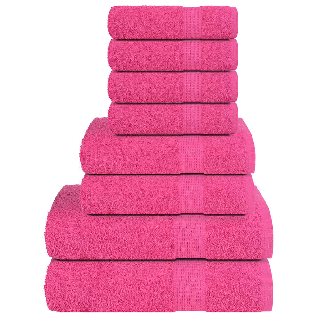 vidaXL 8-delige Handdoekenset 360 g/m² 100% katoen antracietkleurig - Aashly
