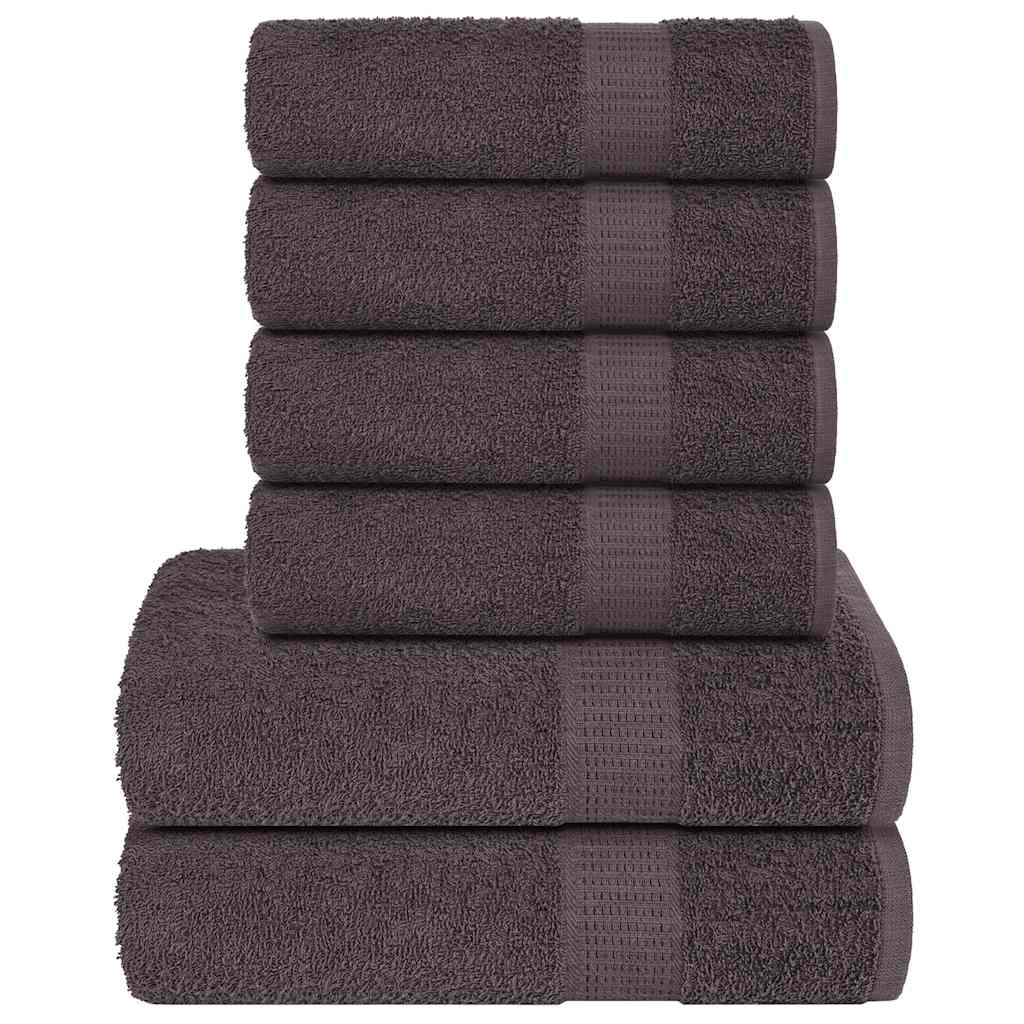 vidaXL 6-delige Handdoekenset 360 g/m² 100% katoen marineblauw - Aashly