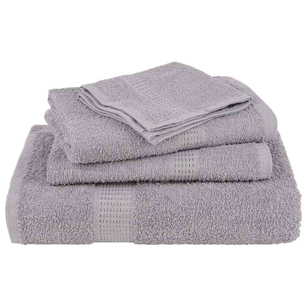 vidaXL 6-delige Handdoekenset 360 g/m² 100% katoen marineblauw - Aashly