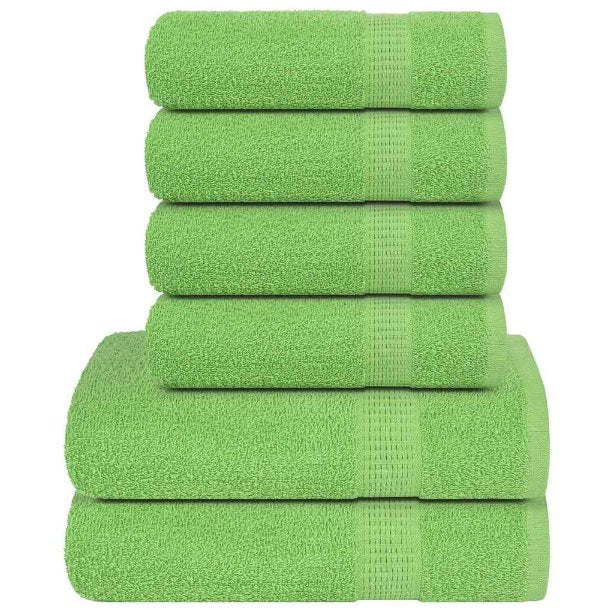 vidaXL 6-delige Handdoekenset 360 g/m² 100% katoen marineblauw - Aashly