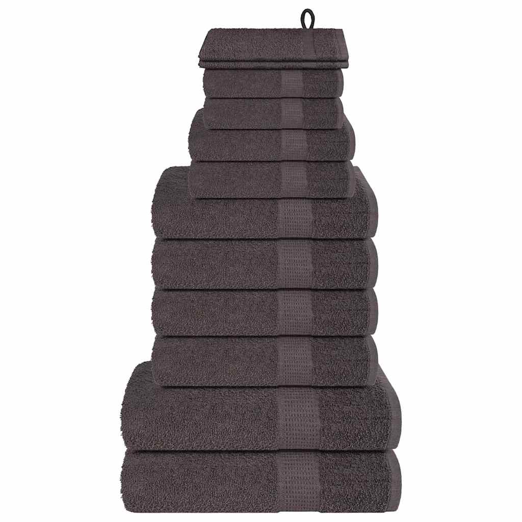 vidaXL 12-delige Handdoekenset 360 g/m² 100% katoen wit - Aashly