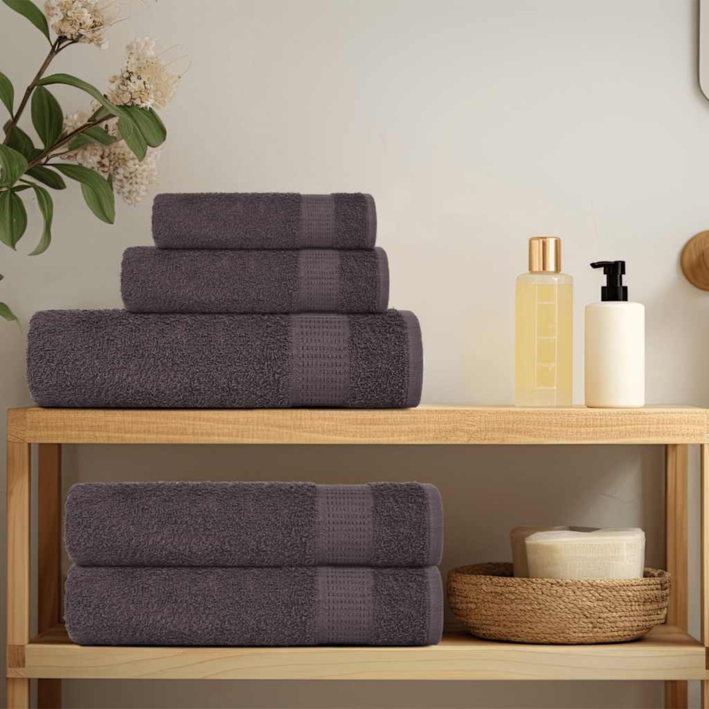 vidaXL 12-delige Handdoekenset 360 g/m² 100% katoen wit - Aashly