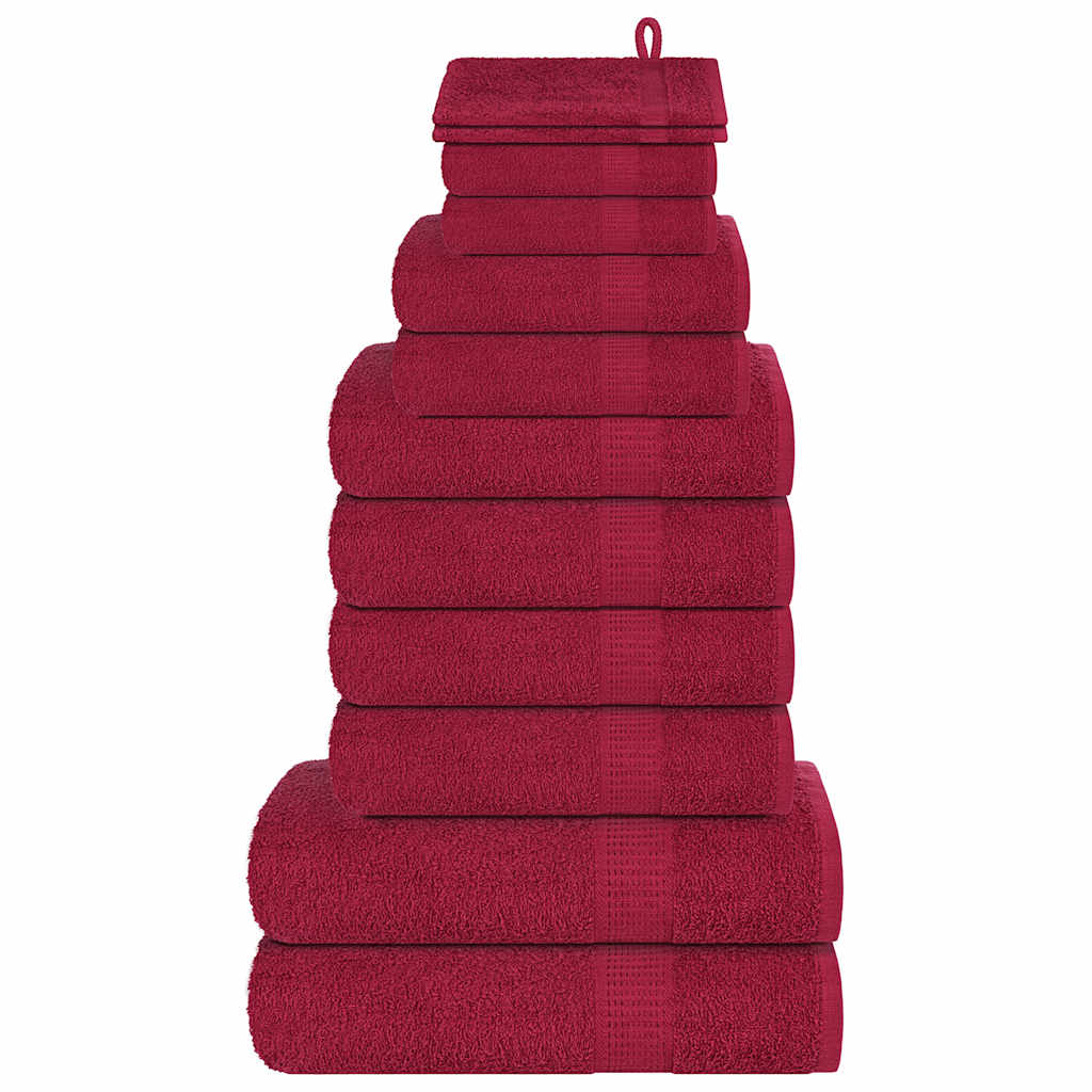 vidaXL 12-delige Handdoekenset 360 g/m² 100% katoen wit - Aashly