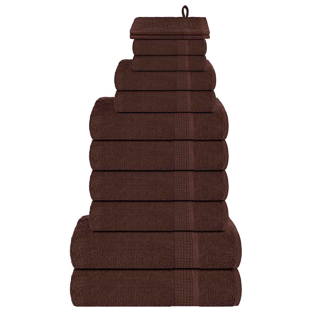 vidaXL 12-delige Handdoekenset 360 g/m² 100% katoen wit - Aashly