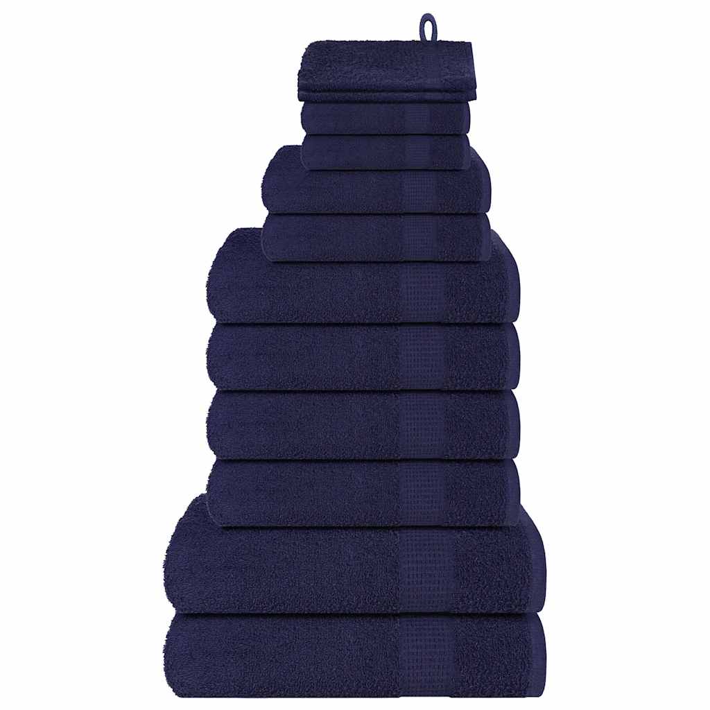 vidaXL 12-delige Handdoekenset 360 g/m² 100% katoen wit - Aashly