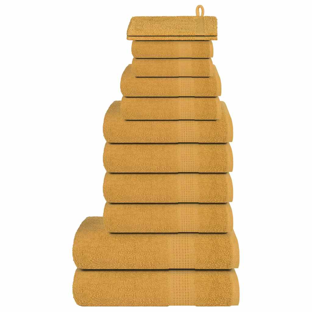 vidaXL 12-delige Handdoekenset 360 g/m² 100% katoen wit - Aashly