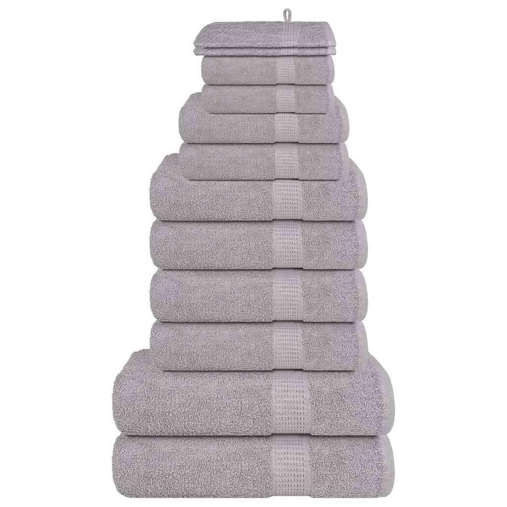 vidaXL 12-delige Handdoekenset 360 g/m² 100% katoen wit - Aashly