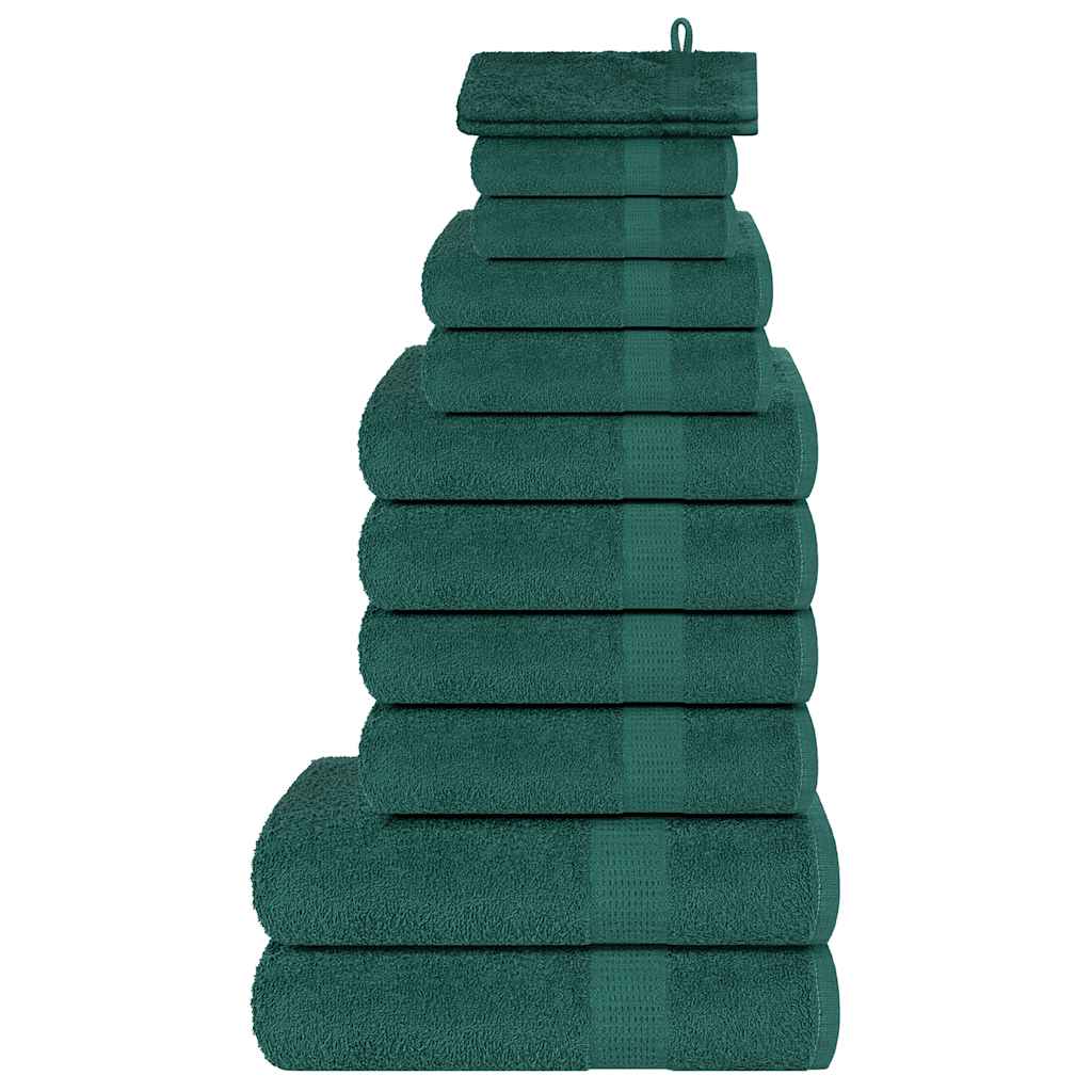 vidaXL 12-delige Handdoekenset 360 g/m² 100% katoen wit - Aashly