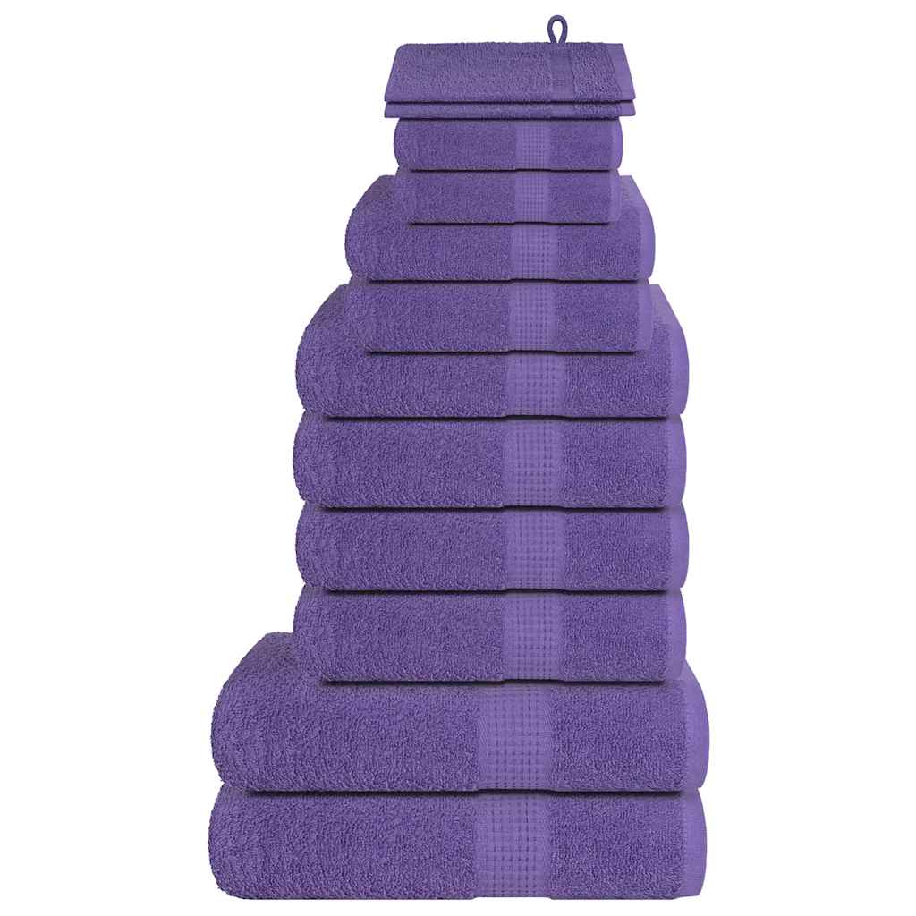 vidaXL 12-delige Handdoekenset 360 g/m² 100% katoen wit - Aashly