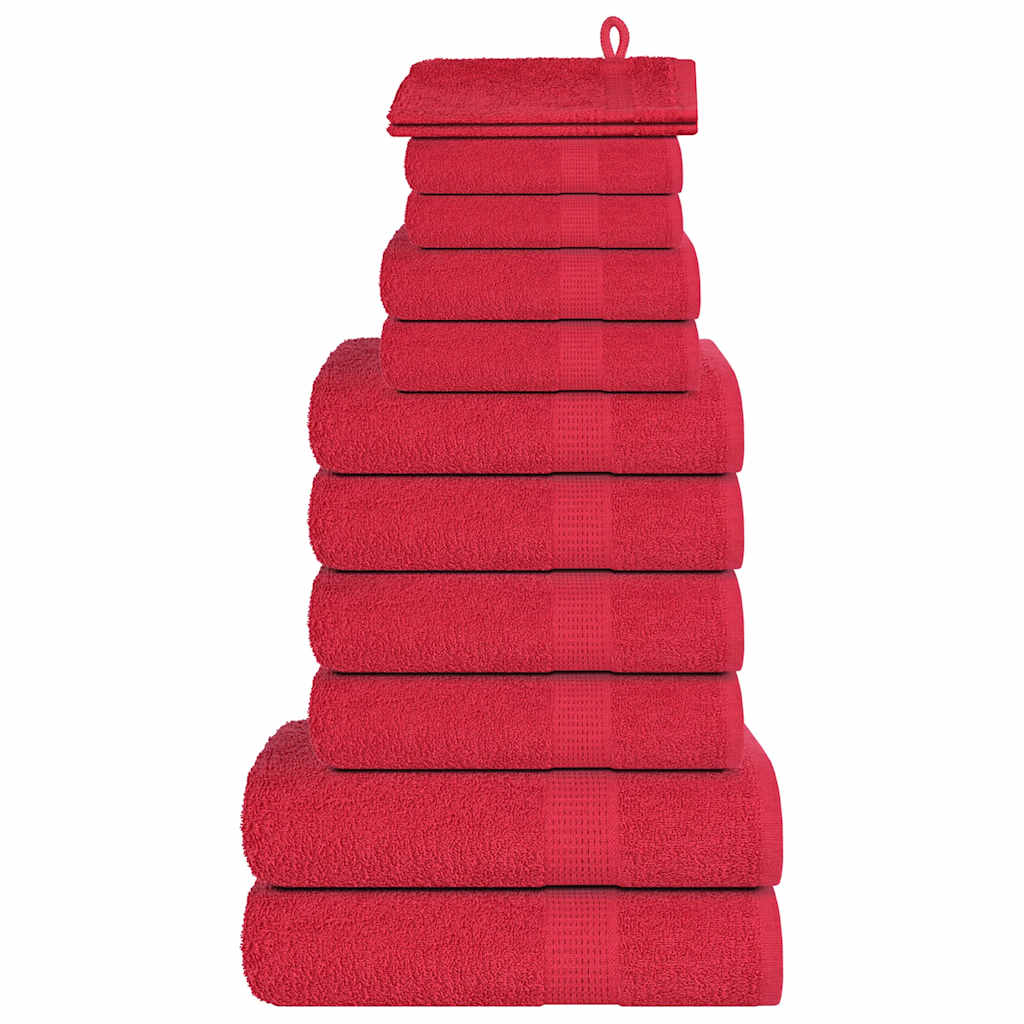 vidaXL 12-delige Handdoekenset 360 g/m² 100% katoen wit - Aashly
