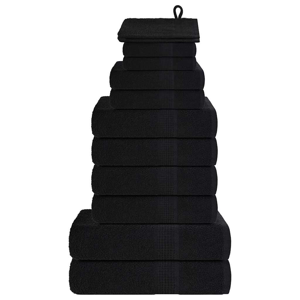 vidaXL 12-delige Handdoekenset 360 g/m² 100% katoen wit - Aashly