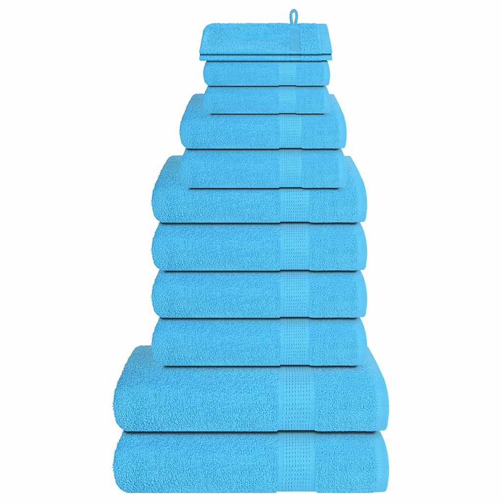 vidaXL 12-delige Handdoekenset 360 g/m² 100% katoen wit - Aashly