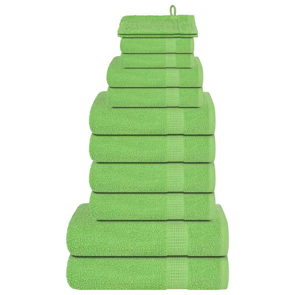 vidaXL 12-delige Handdoekenset 360 g/m² 100% katoen wit - Aashly