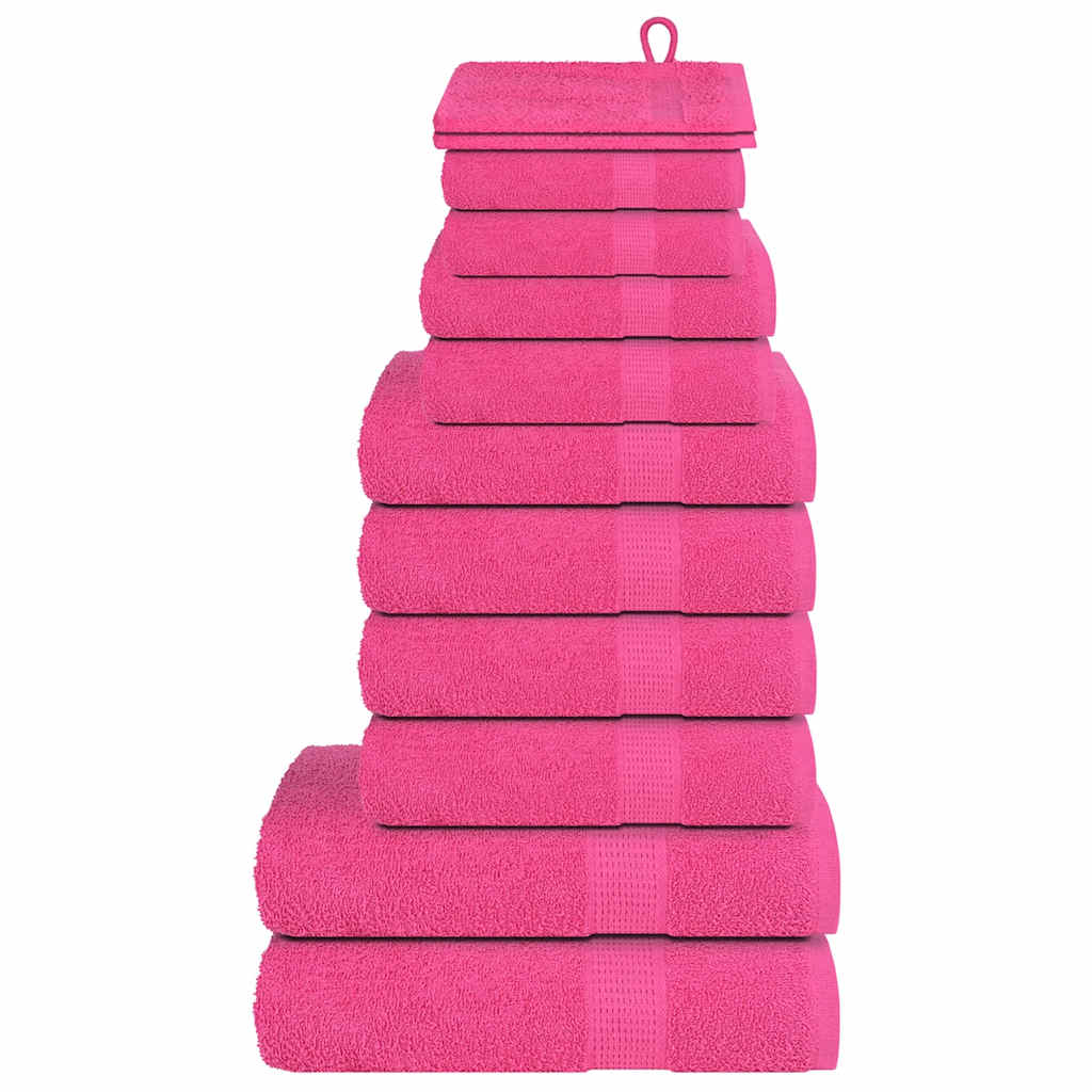 vidaXL 12-delige Handdoekenset 360 g/m² 100% katoen wit - Aashly
