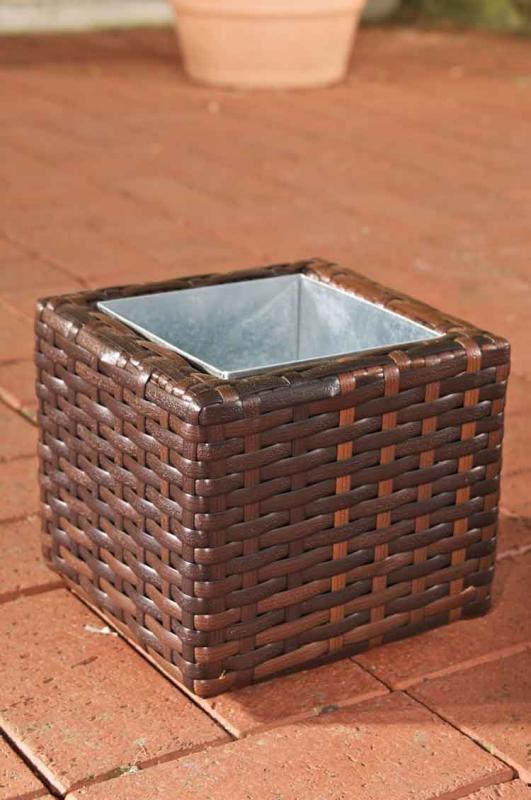 Wicker Bloembak Laura S bruin gemeleerd braun-meliert