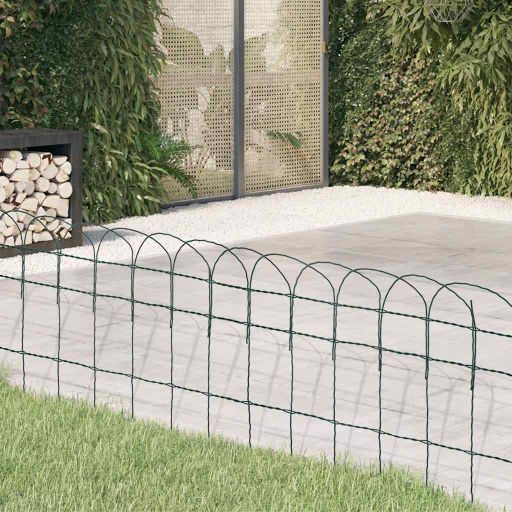 vidaXL Borderafscheiding 25x0,65 m gepoedercoat ijzer - Aashly