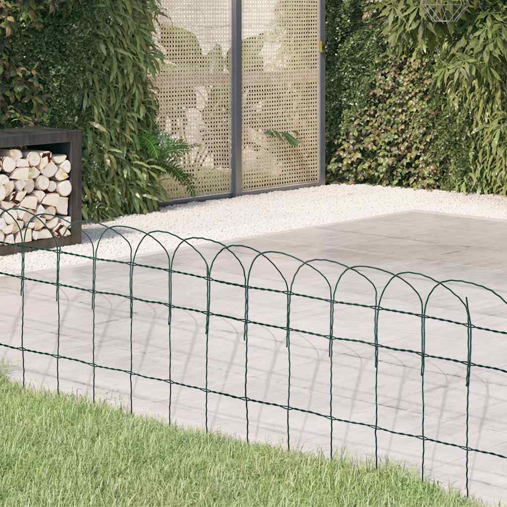 vidaXL Borderafscheiding 25x0,65 m gepoedercoat ijzer - Aashly
