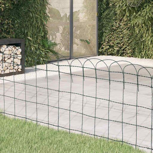 vidaXL Borderafscheiding 25x0,65 m gepoedercoat ijzer - Aashly