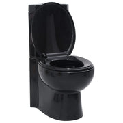vidaXL Toilet hoekmodel keramisch wit - Aashly