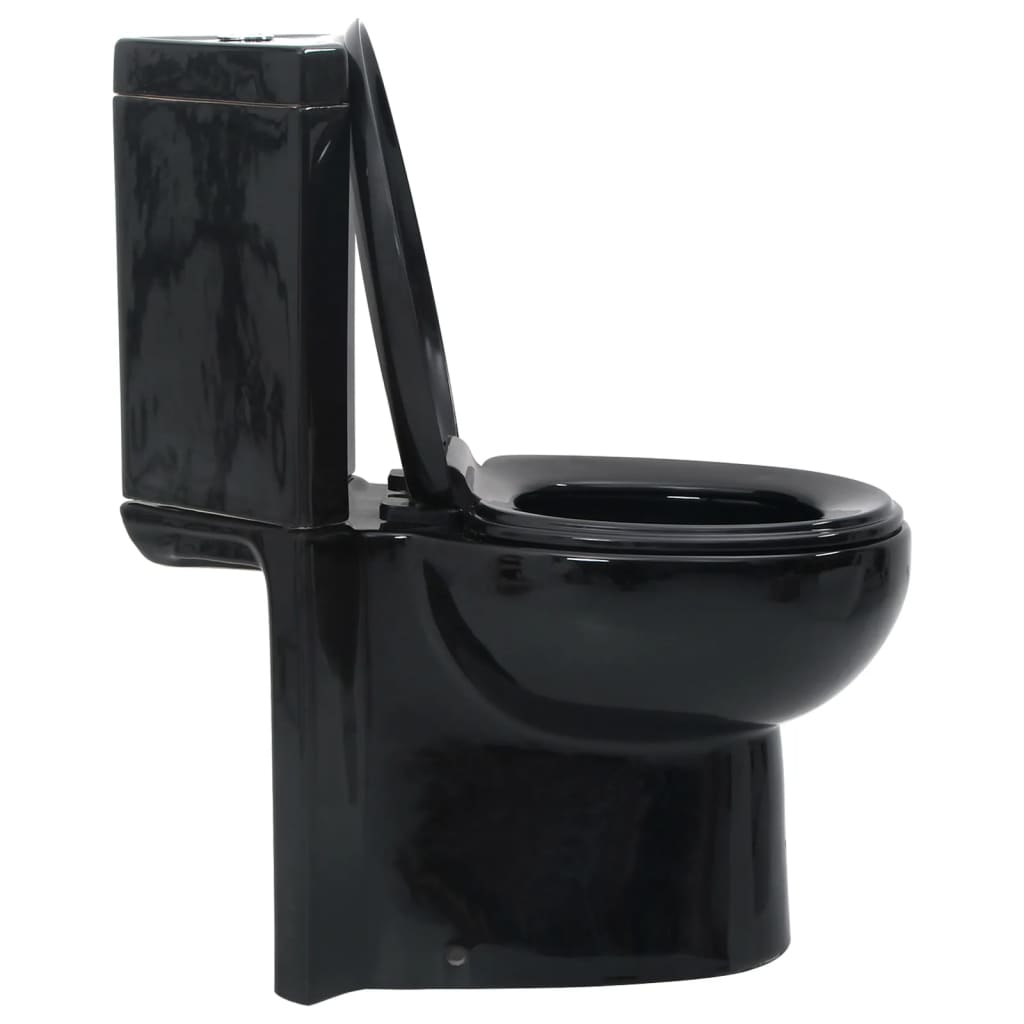 vidaXL Toilet hoekmodel keramisch wit - Aashly