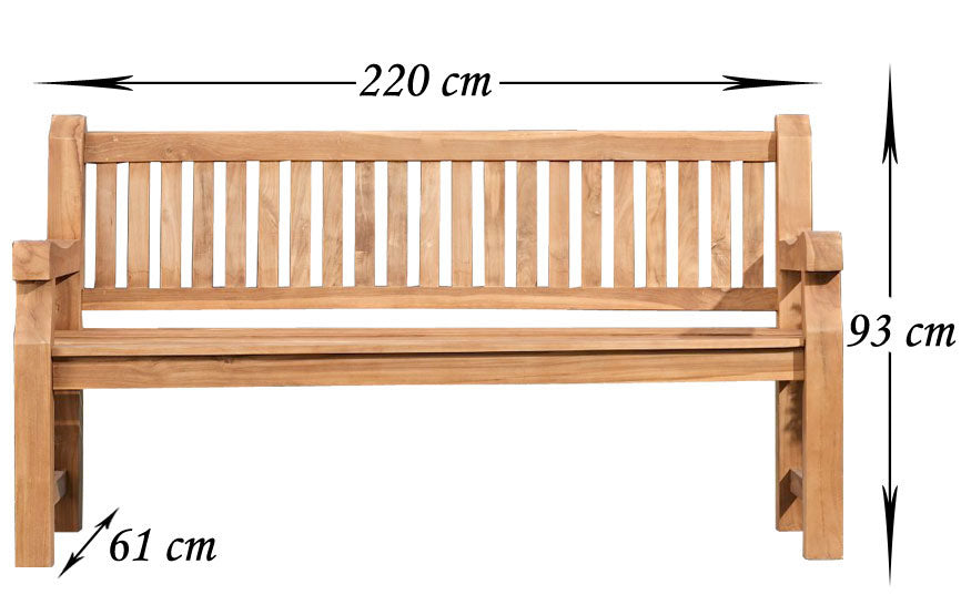 Teakbank Jackson teak,220 cm teak
