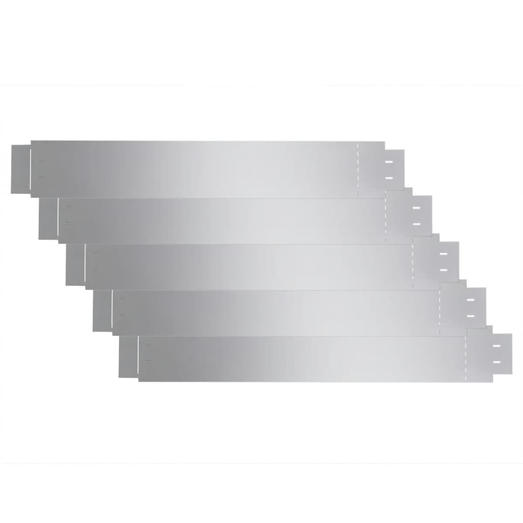 vidaXL 20 st Grasboord flexibel 100x14 cm gegalvaniseerd staal - Aashly