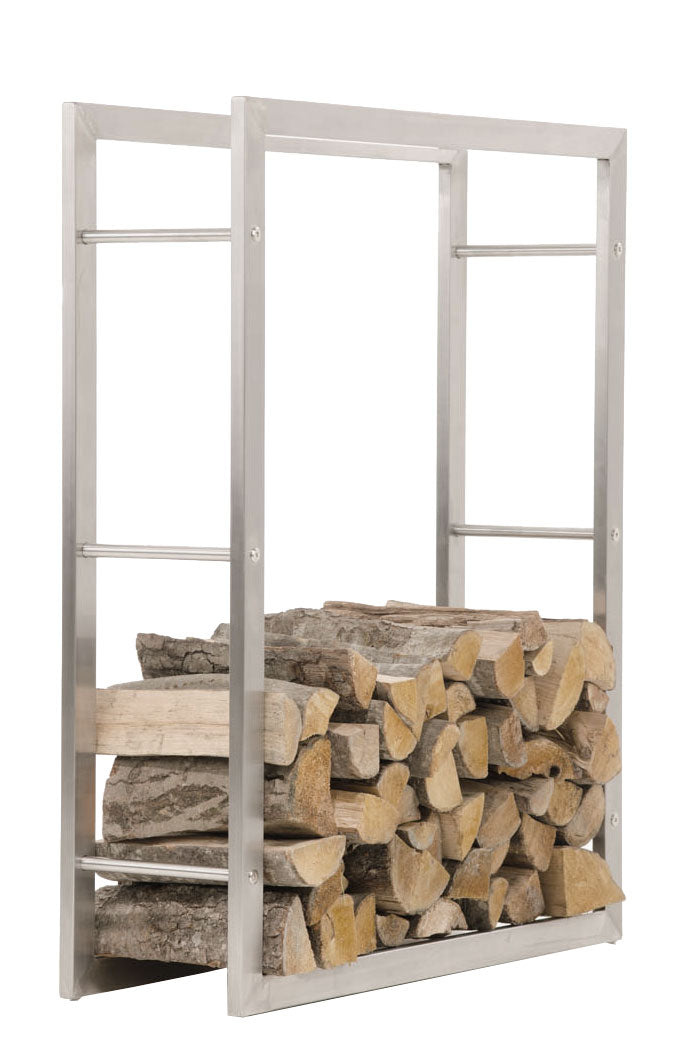 Brandhoutstandaard KERI RVS 25x80x100 cm edelstahl