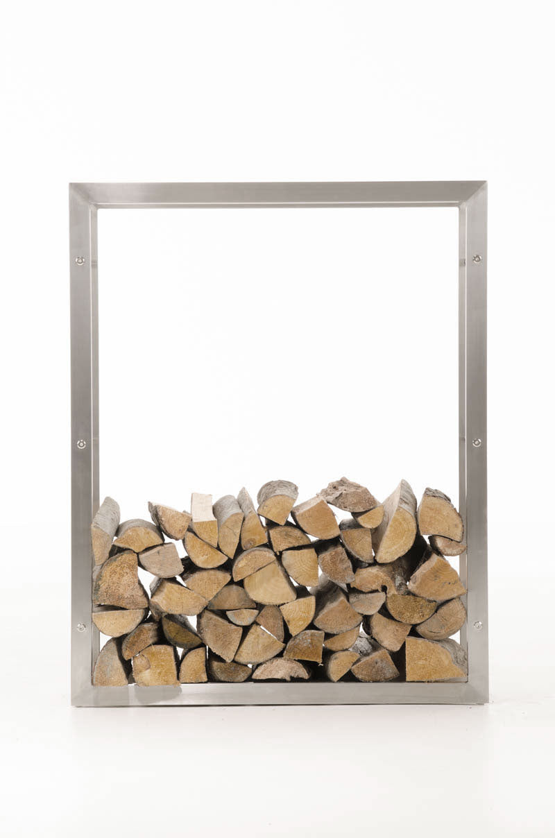 Brandhoutstandaard KERI RVS 25x80x100 cm edelstahl