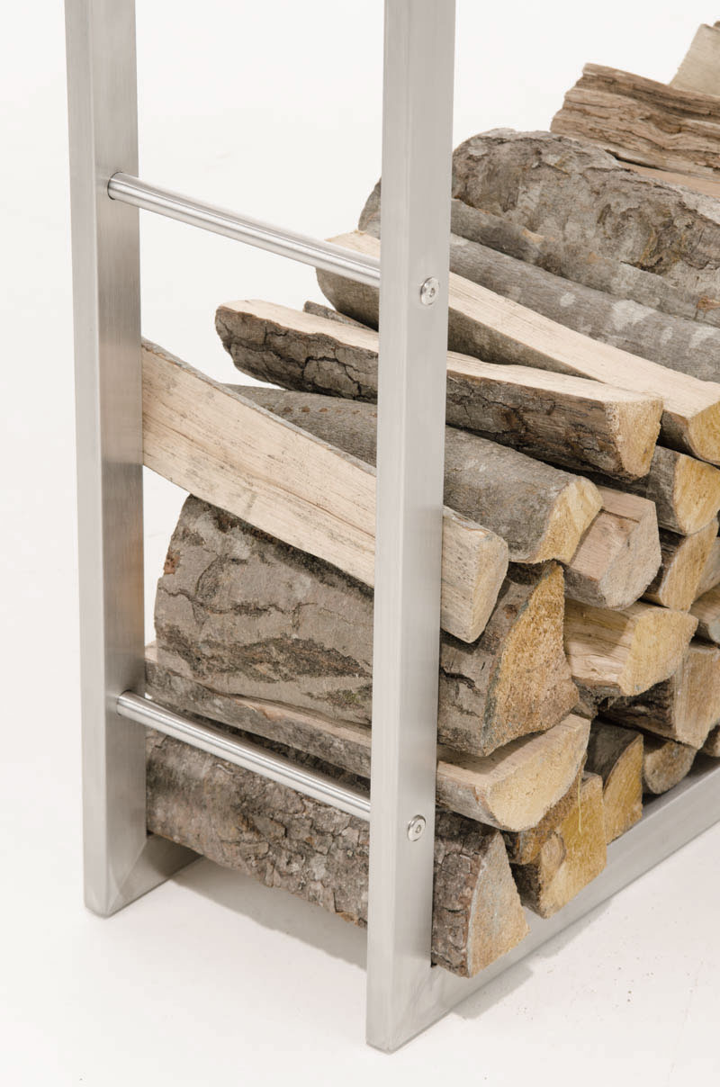 Brandhoutstandaard KERI RVS 25x80x100 cm edelstahl
