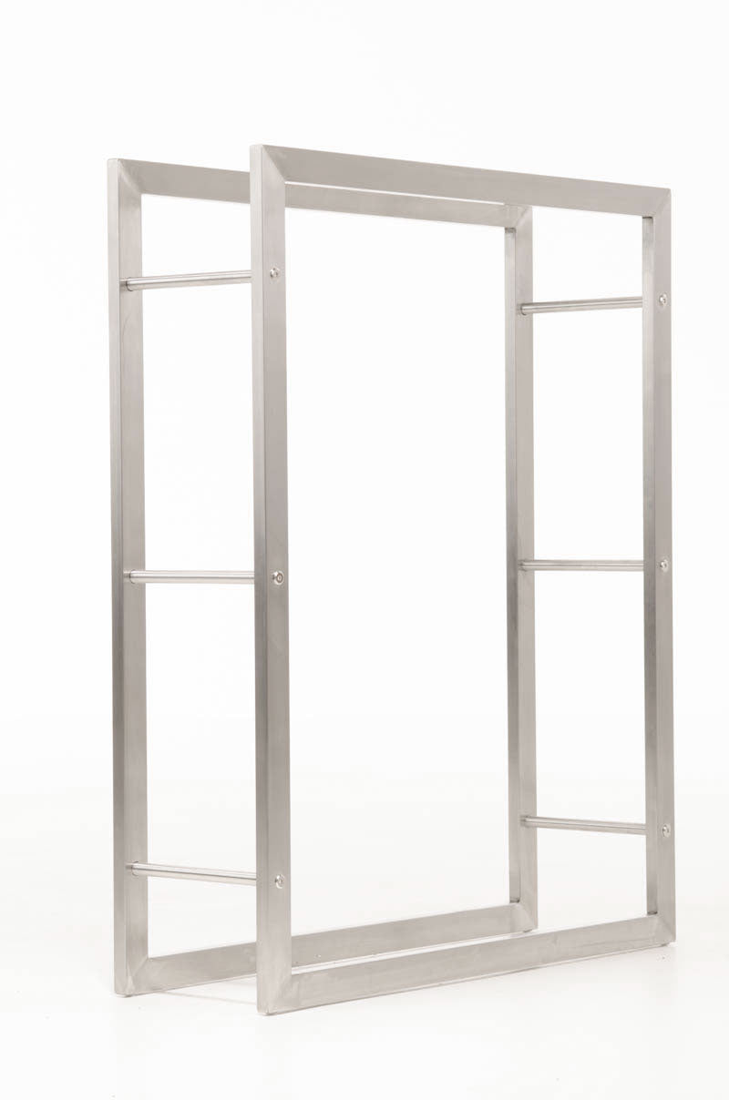 Brandhoutstandaard KERI RVS 25x80x100 cm edelstahl