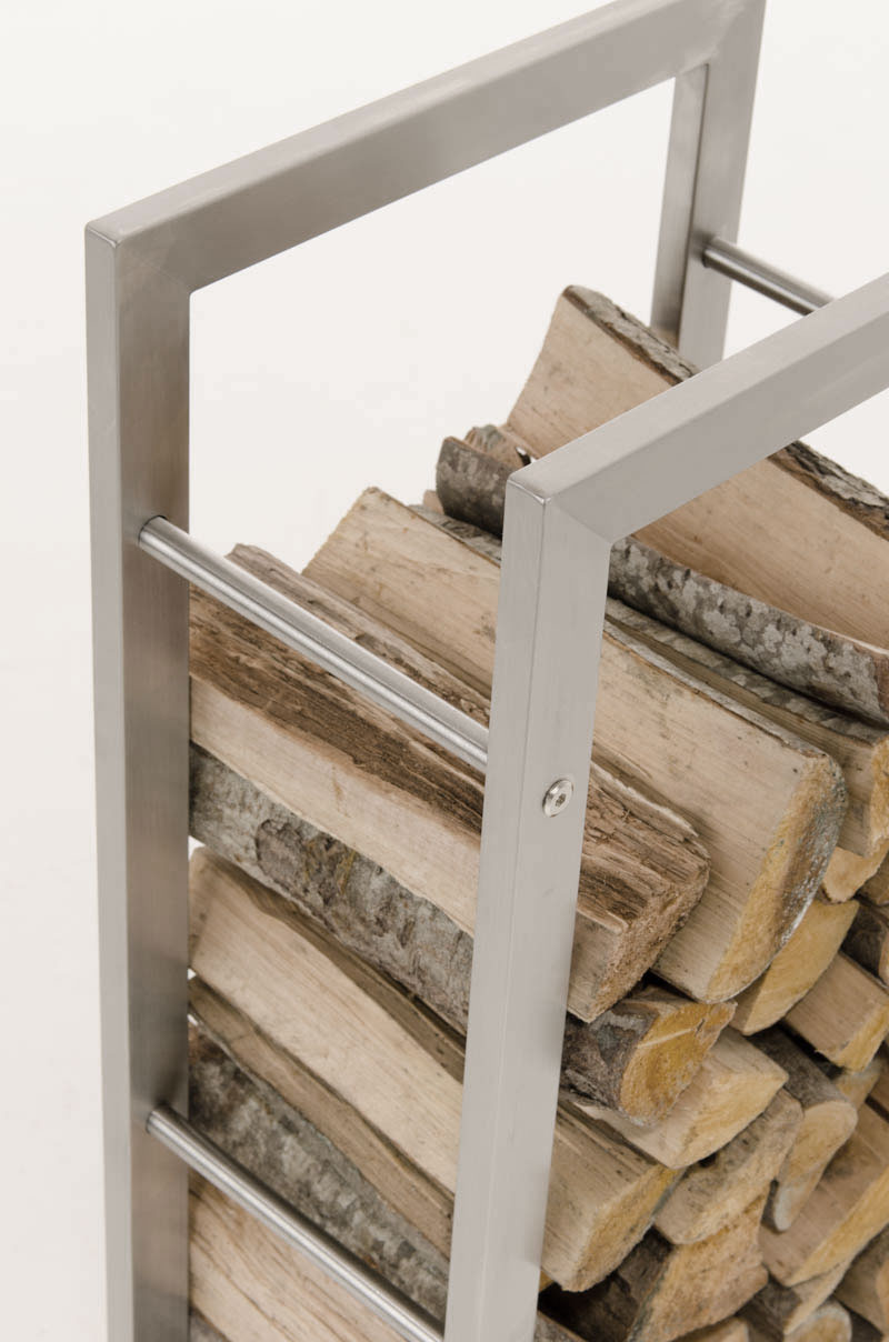 Brandhoutstandaard KERI RVS 25x60x100 cm edelstahl