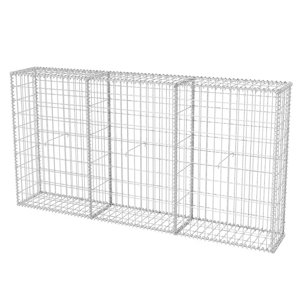 vidaXL Gabion mand 150x50x100 cm gegalvaniseerd staal