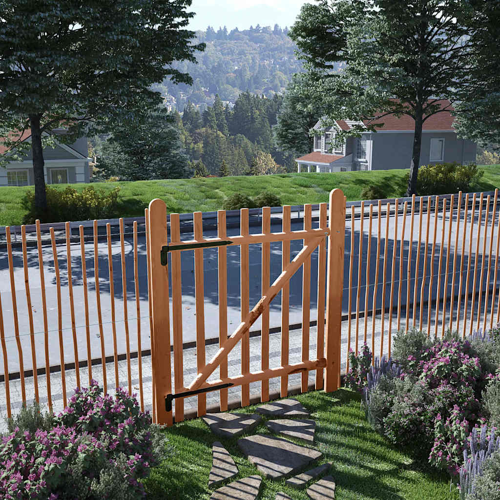 vidaXL Poort enkel 100x120 cm geïmpregneerd hazelaarhout