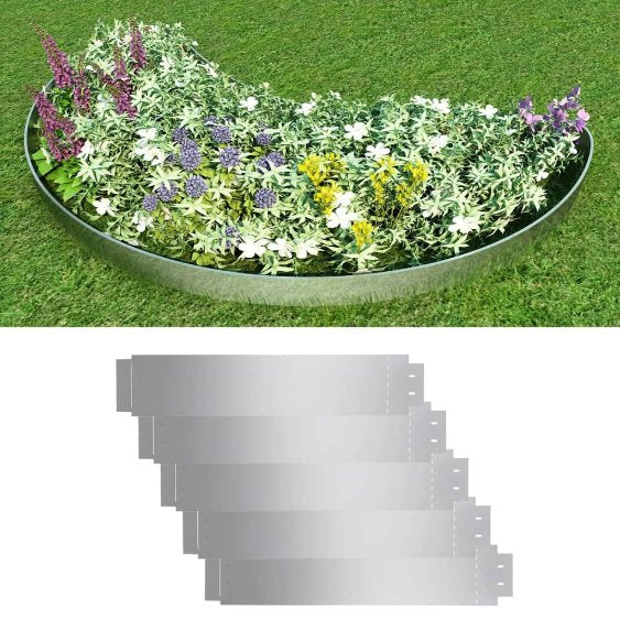 vidaXL 20 st Grasboord flexibel 100x14 cm gegalvaniseerd staal - Aashly