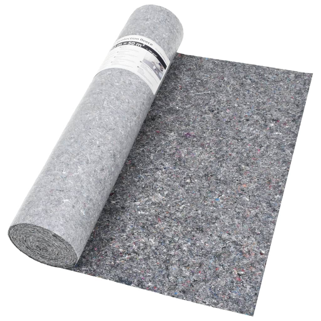 vidaXL Antislip schildersvlies 1020 cm 280 g/m² grijs - Aashly