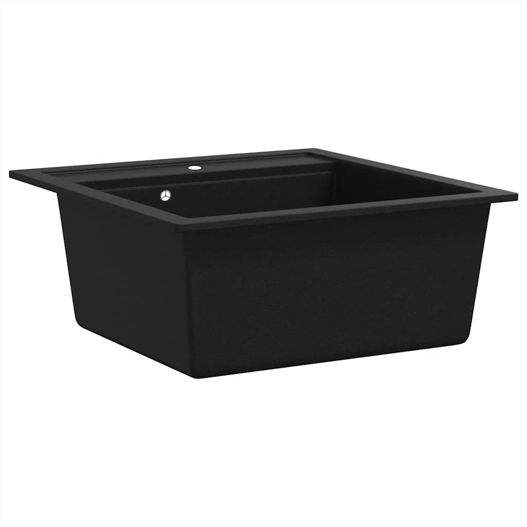 vidaXL Gootsteen enkele bak graniet beige - Aashly