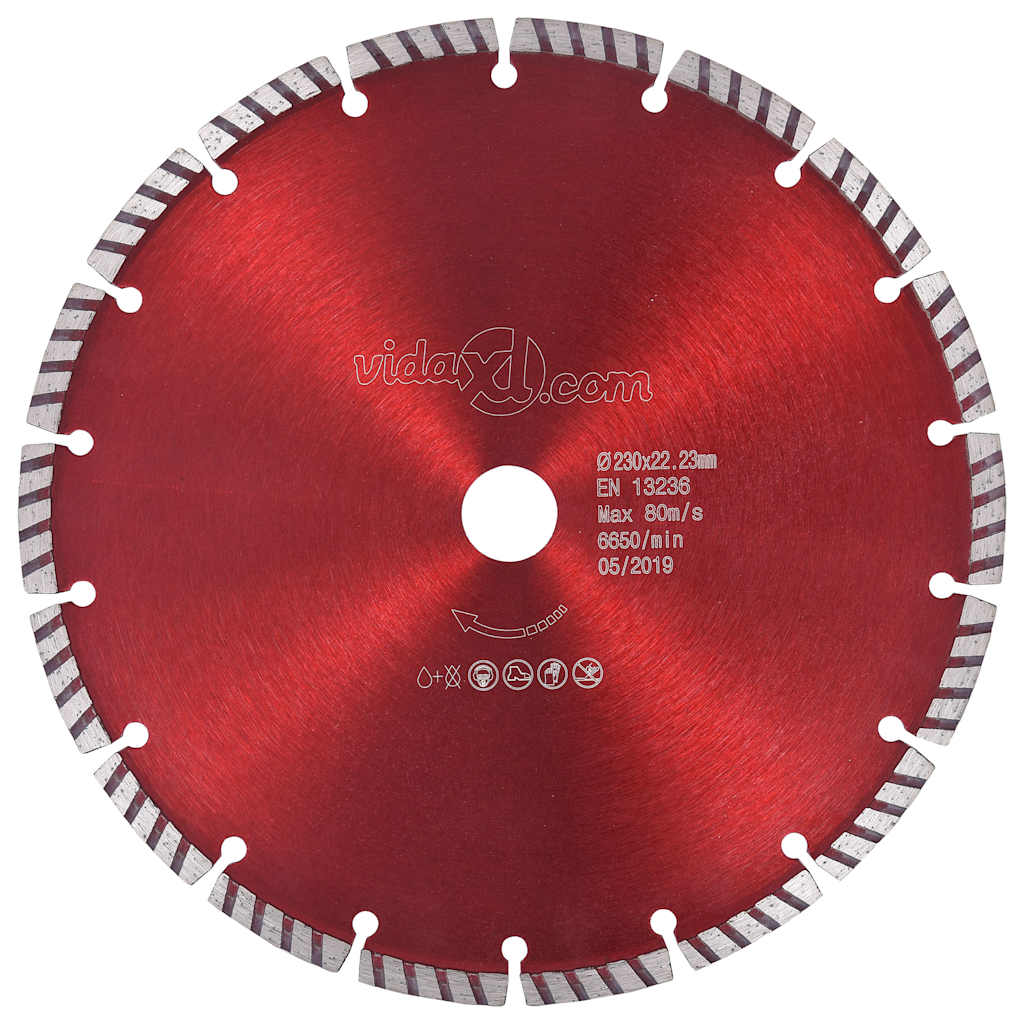 vidaXL Diamantzaagblad met turbo 350 mm staal