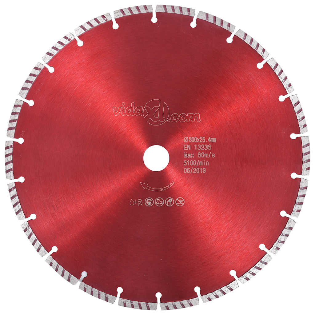 vidaXL Diamantzaagblad met turbo 350 mm staal