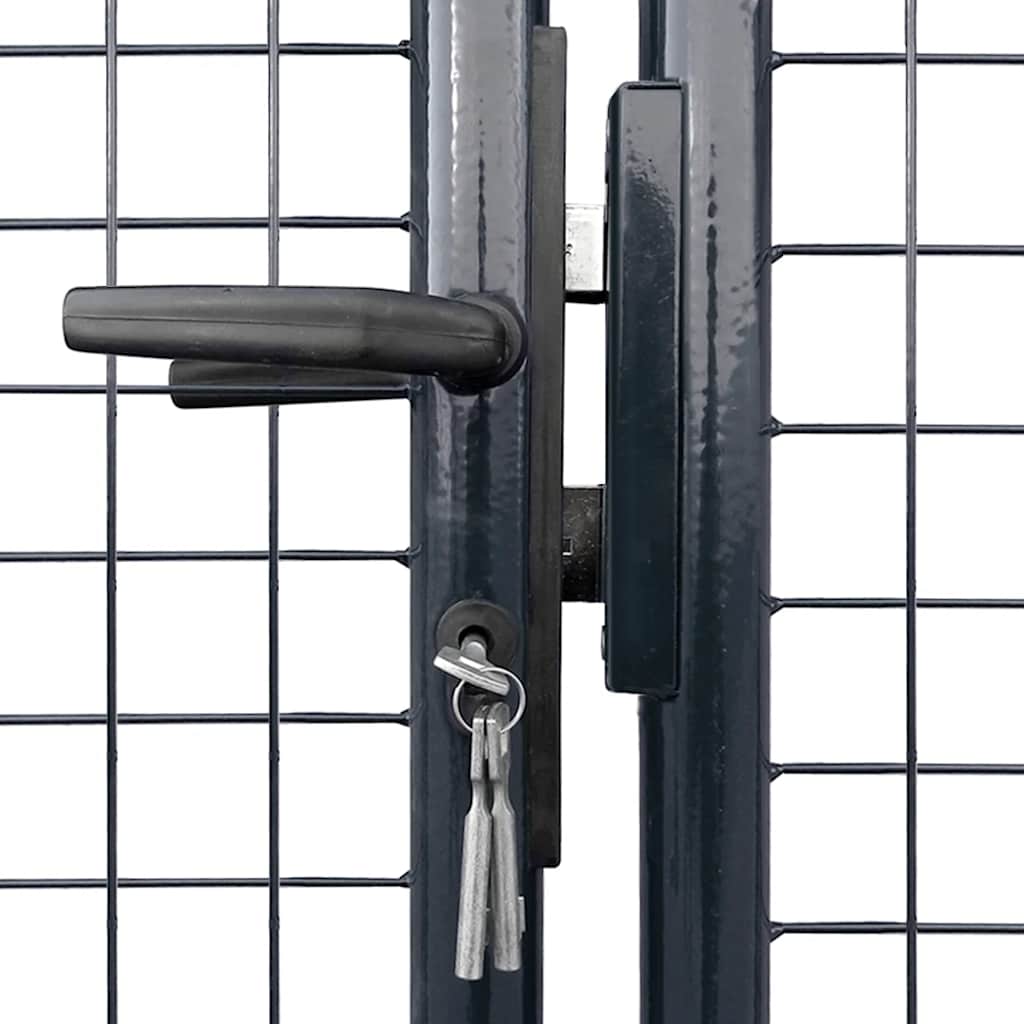 vidaXL Gaaspoort 289x100 cm gegalvaniseerd staal grijs