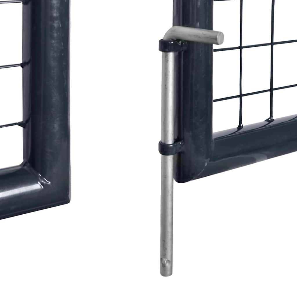 vidaXL Gaaspoort 289x100 cm gegalvaniseerd staal grijs